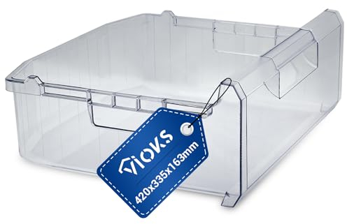 VIOKS Gefrierschublade Ersatz für Bosch 00356493 Küppersbusch 431989 Mielе 5411191 Gefriergutbehälter - Kühlschrank Schublade Gefrierfach 420x375x160 mm & Ersatzschubladen für Gefrierschrank