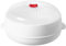 Microwave Steamer 7.9'' Round Microwave Vegetable Steamer Food Grade Plastic Microwave Steamer for Cooking with Lid and Tray Microwavable Steamer for Food Kitchen Office, Microwave Vegetable Steamer