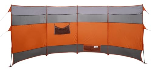 vidaXL Brise-Vent de Camping, Pare-Vent de Camping, Pare-Brise de Plage, Pare-Soleil de Jardin Terrasse, Orange 366x152x152 cm Imperméable