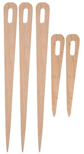 Zahnbürsten-Teppich-Set, Nadel 22 X 5 X 2, 5 Stück, Holzauge, Stricken, Wandteppich, Weben, Basteln, Werkzeuge, Webnadel, Zahnbürsten-Teppich-Set, Nadel
