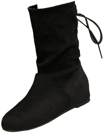 Generico Stivali Camperos Donna Western Invernali Boots Cerniera Stivali Texani Donna con Tacco Bassi Scarponcino a Punta Stivali Donna Indianini Stivaletti Tacco Medio da Cowboy Cowgirl Scarponcini
