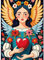 QENSPE Engel Diamond Painting Set für Erwachsene, 5D Diamond Painting Liebe Herz Diamond Art Anfänger DIY Kristall Strass Diamant Kunst Handwerk für Home Wand Dekor 30x40 cm