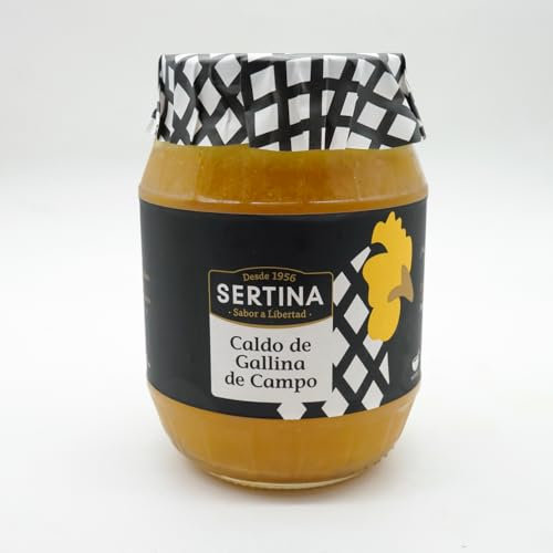 Sertina Brodo Di Pollo Ruspante Confezione Da 3 | 3 x 950 g| L'unico brodo sul mercato con 830 g di pollo per barattolo | Zuppa concentrata naturale, senza conservanti | cotto lentamente