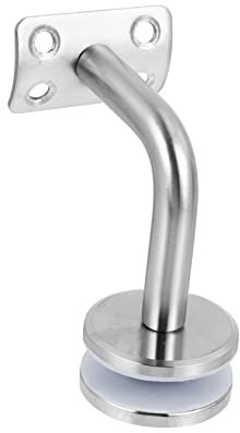 Lurrose 1 Pièce Support de Main Courante d'escalier Clip de Verre de Main Courante Partie Rampe d'escalier Pince à Verre pour Main Courante Support en Verre Porte-Verre Acier Inoxydable