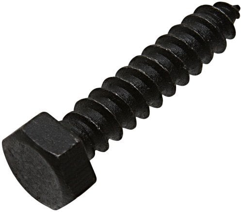 Stanley Hardware S827-261 CD1863 Lag Screws in Black, 6 pack