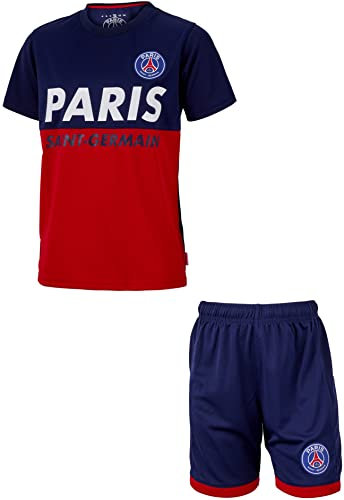 Paris Saint-Germain Maillot + Short PSG - Collection Officielle Taille Enfant garçon 14 Ans