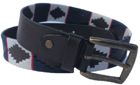 Serguio Rogetti Polo-Gürtel, Leder, bestickt, Unisex, Gaucho, Argentinien, starker argentinischer Stil, multi, M