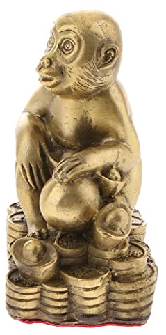 SM SunniMix Retro Chinesische Tierkreiszeichen Sternzeichen Tierfigur Figuren Skulptur Feng Shui, AFFE