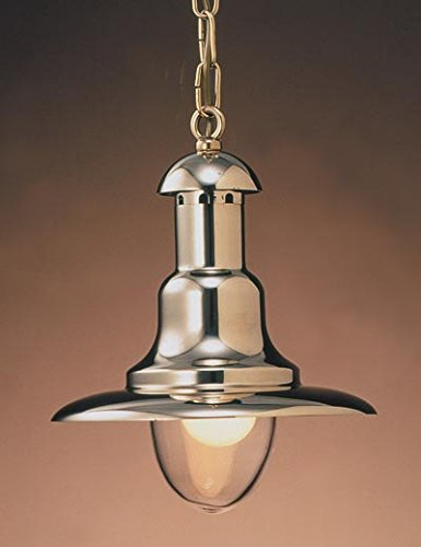 Licht-Erlebnisse Maritime Lampe Messing Glas Ø35cm antikes Design Schiffslampe Laterne Pendelleuchte Esstisch Küche