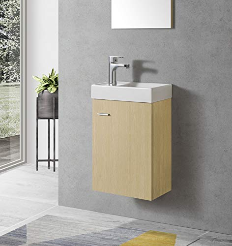 Badmöbel Unterschrank VISITO 40 in eiche inkl. Waschtisch