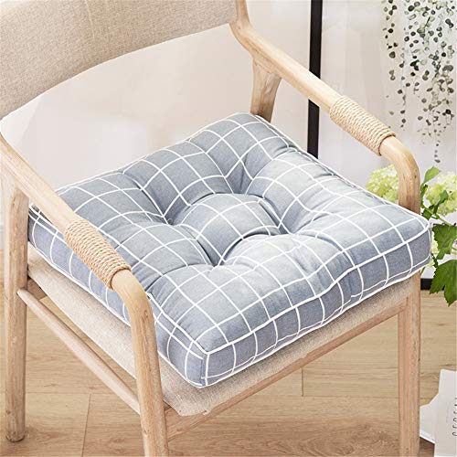 Morbuy Komfortable Bodenkissen Sofakissen, Weiche Stuhlkissen Sitzkissen Füllen Dicke Futon Volltonfarbe Tatami Kissen Stuhl Decor Haus Auto Büro Bürostuhl (40 * 40 cm,Grau)