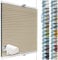 SchattenFreude Waben-Plissee für Fenster | 100% verdunkelnd/Blackout | Mit Klemm-Haltern | Klemmfix ohne Bohren | Beige (Weiße Rückseite), Breite: 80cm x Höhe: 220cm