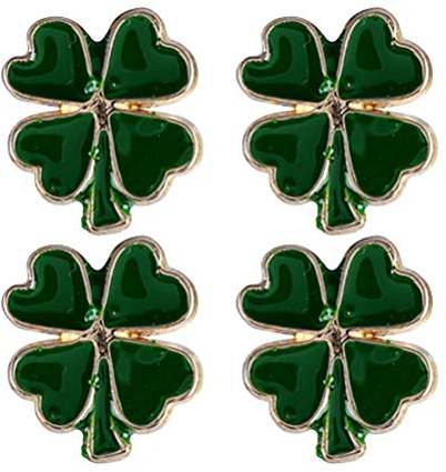 Brosche für Frauen, grünes Kleeblatt, Blumen für Kleidung, Taschen, Jacken, Geburtstags-Weihnachtsgeschenke für Männer und Frauen, Metall