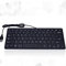 Mini Teclado USB con Cable, Teclado Ultrafino Universal de 78 Teclas, Mini teclados Multimedia portátiles para computadora de Escritorio PC portátil(Negro)