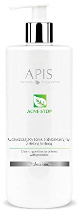 APIS ACNE-STOP Anti-Akne und reinigendes Gesichtswasser mit Grünem Tee | Reinigung der fettigen Akne-Haut | 500 ml