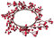EXCEART Roter Beerenkranz Weihnachtstürkranz Künstlicher Künstlicher Blumenkranz-Weihnachtsriff für Weihnachtsferienhauswanddekor