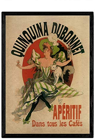 Nacnic Aperitif Vintage Poster Blätter für Interieur mit klassischen und antiken Werbebildern zu dekorieren. Gemälde Retro-Dekor. A4-Format