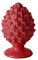 Baroni Home Farbiger sizilianischer Kiefernzapfen, Handbemaltes Porzellan Dekorativer Kiefernzapfen, Wohnzimmer- und Bürodekoration, (Rot, 8,5x8,5x14 cm (S))