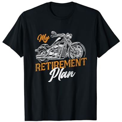 Classic Retired Motorcycle Biker My Retirement Plan Grandpa T-Shirt