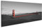 islandburner Bild auf Leinwand Red Golden Gate Bridge Mit San Francisco Im Hintergrund In Schwarz Und Weiß Wandbild Poster Kunstdruck Bilder