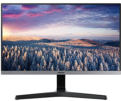 Samsung FHD Monitor S24R35AFHU, 24 Zoll, VA-Panel, Full-HD Auflösung, AMD FreeSync, Reaktionszeit 5 ms, Bildwiederholrate 75 Hz, Dunkelblau/Grau