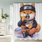 TiaoTian Rideau de Douche 120x200 Mangas Rideau de Douche épaissi Anti Moisissure 3D Imprimé Tissu Imperméable Polyester Dessin Animé Kawaii Ninja Rideaux de Douche Lavable Machine avec 12 Anneaux
