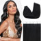 Benehair Tape in Extension Echthaar, Invisible Tape Extensions Echt Haar, 20Pcs 30g Haarverlängerung Echthaar Tapes, Remy Natural Tapes Extensions Menschenhaar, 50CM Dunkles Schwarz #1