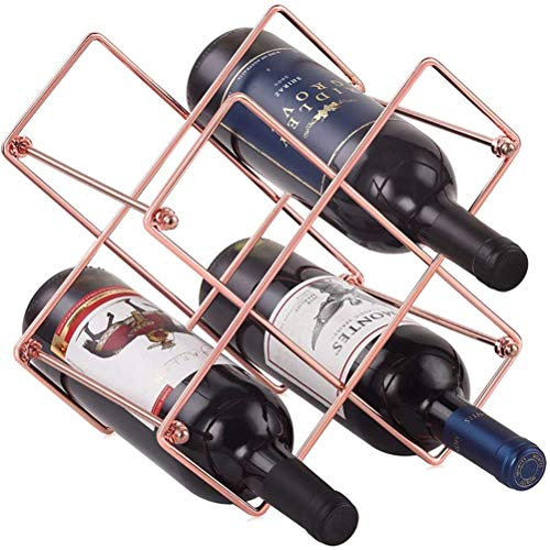 Weinregal, Metall-Weinregal, Arbeitsplatten-Flaschenhalter für Rot- und Weißwein, freistehender Champagner-Regalständer für die Speisekammer, Hausbar (Größe: 8 Zellen) ()