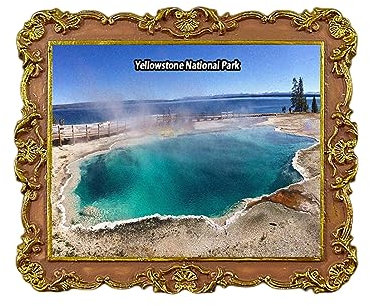 West Thumb Geysir Becken Wyoming USA Kühlschrank Magnet 3D Reise Souvenir Kühlschrank Dekoration Magnetischer Aufkleber Craft Collection