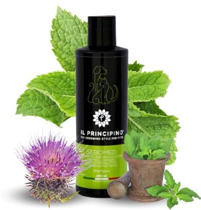 Shampoo per cani con dermatite, shampoo antiprurito, ideale per manti grassi e dermatiti atopiche. Shampoo dermatite cane - Cura prurito cane. 250ml.