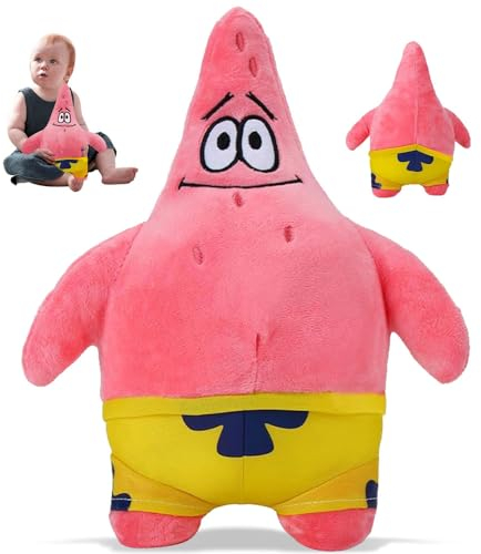 YISKY Patrick Plüsch, 35 cm Spongebob Soft Toy Patrick, Plueschfigur Patrick, Cartoon Schwammkopf Patrick Star Plüschtier, Cartoon Tierplüschpuppe, für Kinder Weihnachten Geburtstag Geschenk
