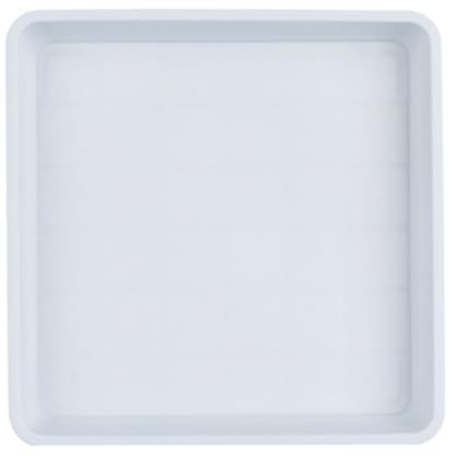 Confezione da 4 sottovasi quadrati in plastica, 30 mm, ornamenti da giardino per la casa, piattini quadrati in plastica, vassoi antigoccia extra large per fiori da interni ed esterni (bianco)