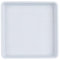 Confezione da 4 sottovasi quadrati in plastica, 30 mm, ornamenti da giardino per la casa, piattini quadrati in plastica, vassoi antigoccia extra large per fiori da interni ed esterni (bianco)
