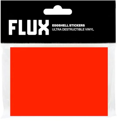 QBIX Flux Eierschalen-Aufkleber – Ultra zerstörbares Vinyl – 50 Stück (rot)