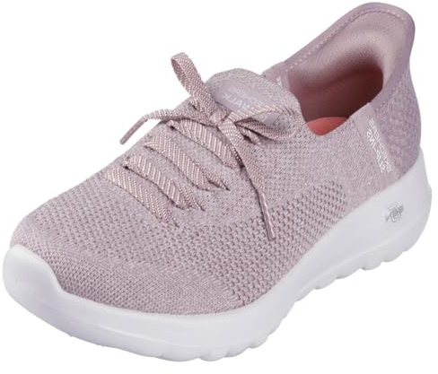 Skechers Go Walk Joy Abby Damen-Slipper, Malvenfarben, 40.5 EU