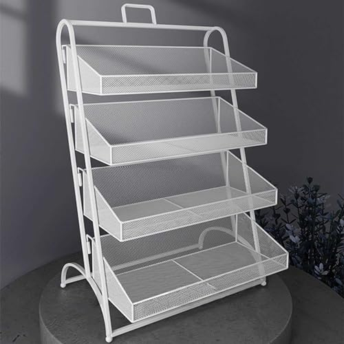Präsentationsregal aus Metalldraht mit großer Kapazität – Verkaufsständer für Snacks, Chips, Bücher – Snack-Ständer, Organizer-Regal mit Bäckerei-Aufbewahrungsbehältern