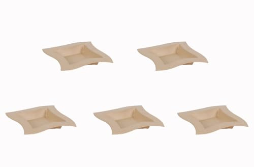 Décopatch AC768Cpack 5x Schale aus Pappmaché 19x19x3cm Kartonbraun