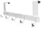 Hea Over Door Hanger, Heavy Duty Over Door Hooks, 5 Hooks Door Coat Hanger for Coats Bags Towels Clothes Hats, Home Storage Hooks for Bedroom Living Room, Overdoor Towel Rack for Bathroom (White)