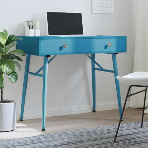 Generisch Schreibtisch,Computertisch mit Schublade Antik Grün 90x50x76,5 cm Tisch Bürotisch Computertisch aus Holz geeignet für Büros, Wohnungen, Leere Räume