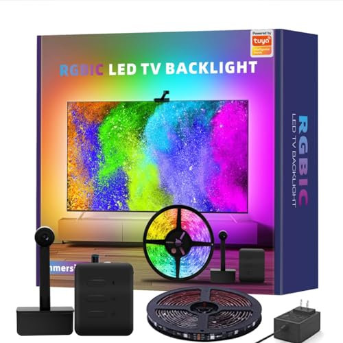 TV background light, intelligent ambient light, the same screen colour changing light strip, with the screen colour changing, flowing light overflowing colour,DIY Your Ambiance(For TV 60~65IN)