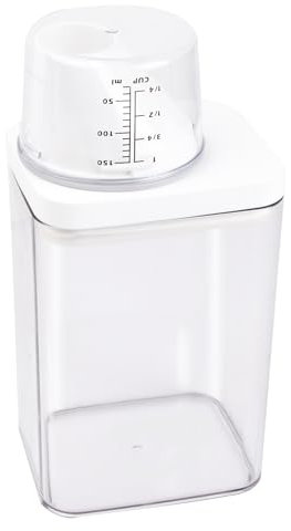 YILANJIN 1100ML Washing Powder Storage Container, Liquid Detergent Jug with Measuring Cup Detergent Refill Container Fabric Softener Dispenser Detergent Dispenser Detergent Box for Solid Liquid