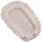 PIMKO Babynest mit rüschen Babynestchen für Baby Kuschelnest Babykokon für Säuglinge und Neugeborene 100% Baumwolle Nestchen geeignet für Zuhause 55 x 90 cm (Provance mit Klappe)