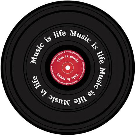 XNDLRZXB Vinyl Schallplatten Teppich modern weich kurzflorig Bedruckt rutschfest waschbar Fußmatte für Zuhause Wohnzimmer Restaurant Schlafzimmer Küche Läufer (H, 120cm)