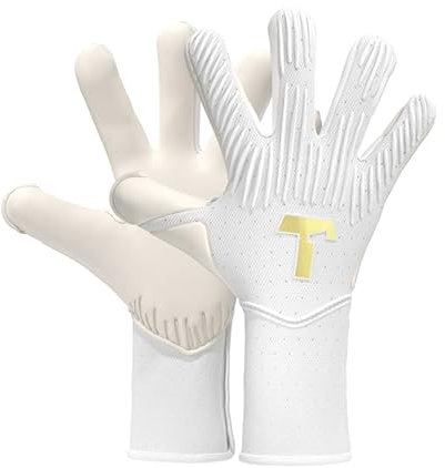 T1TAN Rebel 2.0 White-Out (FP) Goalkeeper Gloves - Football Gloves with Finger Protection - Size 10