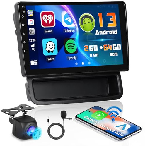 Hikity 2GB + 64GB Android 15 Autoradio Android Auto CarPlay sans Fil pour Renault Trafic 2 Opel Vivaro A Nissan Primastar 2006-2014 Radio avec 10 Écran Tactile Bluetooth GPS WiFi HiFi SWC