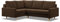 Mebligo - Ecksofa mit Schlaffunktion und Bettkasten Blank, Eckcouch mit Ottomane Links, Sofa L Form 226 x 175 x 92 cm, Couch mit Bonellfedern, Ecke Sofa Wohnzimmer, Schlafsofa - Braun