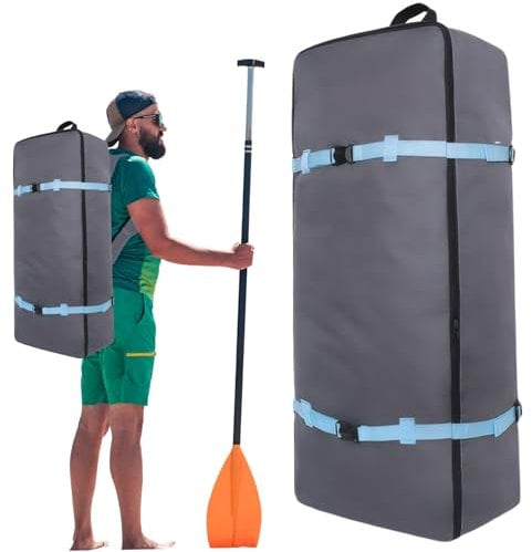 Paddle -Board -Beutel, 35.4x17.3x9,5 Zoll Oxford Stoffpaddel -Board -Rucksack mit Griff, wasserdicht aufblasbarer Paddleboardbeutel, Surfbrettbeutel, Board -Reisetasche für Wassersport im Freien