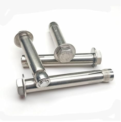 Dehnschrauben Dehnschrauben 4 Stück Edelstahl Dehnschrauben for Wandbeton Ziegelmauerwerk mit Sechskantschrauben Halterung Verbindungselemente Dehnschrauben(M6)