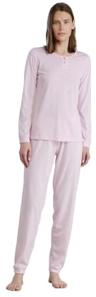 Noidinotte - Pigiama Donna in Cotone con Top Manica Lunga e Pantalone
