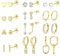 FIOROYAL 12 Paar Ohrringe Gold Set für Damen Chirurgenstahl Ohrringe Klein Creolen Ohrstecker Cartilage Helix Piercing Ohr Hypoallergene Gold/Silber Medizinische Ohrringe Mehrfache Piercings Schmuck G